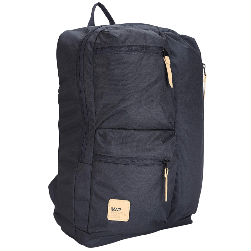 VIP Trot 01 19 Litres Polyester Casual Backpack 3 Front Pockets BPTRO01BLU Blue